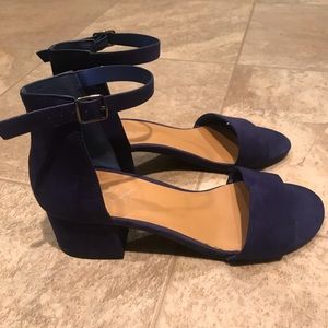 Electric Blue Suede Heels
